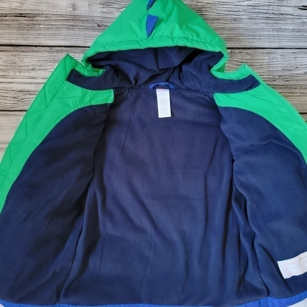 Dinosaur Fleece Lined Coat Size 6 NWOT Gymboree